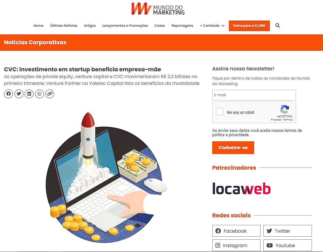 CVC: investimento em startup beneficia empresa-me